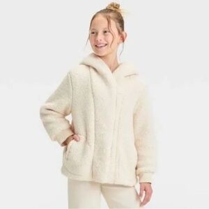 Girls' Cozy Faux Shearling Jacket - Cat & Jack